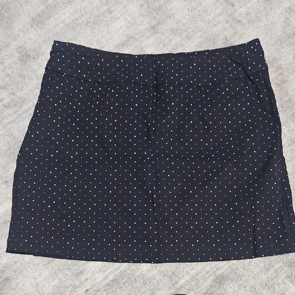Zac & Rachel Black Mini Skirt with Red Dots